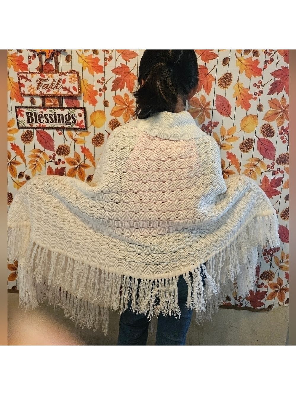 White Crochet Swim Cover-up 3 Button Chest - Picture 4 of 12